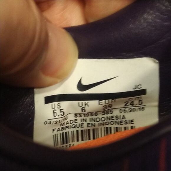 Nike Mercurial X Purple/Orange Indoor Soccer Shoes Men's Size 6.5 831966-585 - Picture 8 of 12